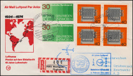 R-Brief Lufthansa 40 Jahre Luftpost ILA EAPO STUTTGART /DAKAR 3./ 6.2.1974 - Primeros Vuelos
