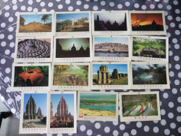 16   CARTES POSTALES     VIERGES    D  INDONESIE      FORMAT 17X 12 - 5 - 99 Karten