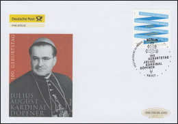 3026 Julius Kardinal Döpfner, Schmuck-FDC Deutschland Exklusiv - Storia Postale