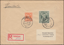 35 AM-Post 1 Reichsmark + ZF Portoger. Auf R-Bf Garbolzum, FA Wehner BPP - Storia Postale