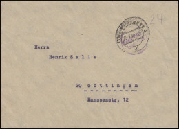 Gebühr-bezahlt-Stempel Auf Brief WÜRZBURG 2 - 25.7.46 Nach Göttingen - Storia Postale