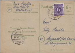 Postkarte P 783I Mit 916 Entwertung BUXTEHUDE 3.8.46 Neben-O WYK Auf FÖHR 2.7.46 - Brieven En Documenten