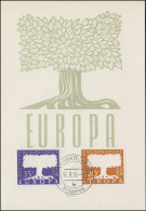 402-403 Europa CEPT 1957 Auf Maximumkarte Ersttagstempel SAARBRÜCKEN 16.9.1957 - Lettres & Documents