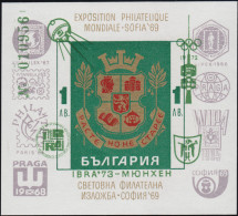 Bulgarien Block 40 Ausstellung IBRA 1999 - Grüner Aufdruck, ** / MNH  - Andere & Zonder Classificatie
