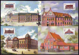 3067-3070 Postgebäude 1987, Amtliche MK 1-4/1987 - Cartas Máxima