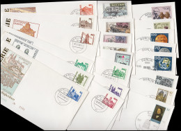 3344-3365 DDR-Jahrgang 1990 DM-Währung: 22 Einzel-Schmuck-FDCs Komplett - Collections Annuelles