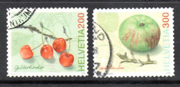 Switzerland, Used, 2006, Michel 1982 - 1983, Flora, Fruit - Usati