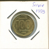 100 DINARA 1993 JUGOSLAWIEN YUGOSLAVIA Münze #AR457.D.A - Yugoslavia