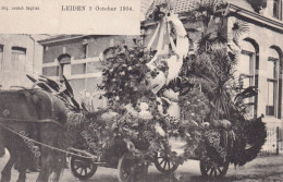 Leiden 3 October 1904 Close Up Horse Cart  Fruit Decoration Apple Pear Grapes Etc - Leiden