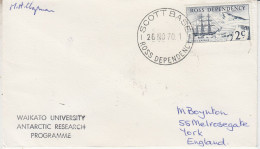 Ross Dependency Waikato University Antarctic Research Programme Signature Ca Scott Base 26 NOV 1970 (SO196) - Basi Scientifiche