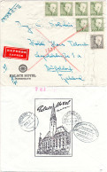 Schweden 1952, 6x10+20 öre Auf Hotel Express Brief V. Stockholm N. Deutschland - Lettres & Documents