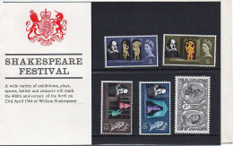 GREAT BRITAIN 1964 Shakespeare Festival Presentation Pack - Presentation Packs