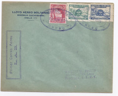 Bolivien 1929, Erstflug Brief Oruro - La Paz Mit Luftpost Marken. #1566 - Bolivie
