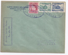 Bolivien 1929, Erstflug Brief Oruro - La Paz Mit Luftpost Marken. #1566 - Bolivia