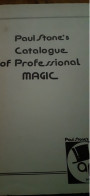 Paul Stone's Catalogue Of Professional Magic 1980 - Sonstige & Ohne Zuordnung