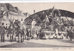 Leiden 3 October 1904 Celebration Close Up Horse Cart  With Jockey - Leiden