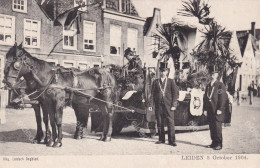 Leiden 3 October 1904 Celebration Close Up Horse Cart Officials - Leiden