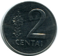 2 CENTAI 1991 LITHUANIA UNC Coin #M10265.U.A - Lithuania