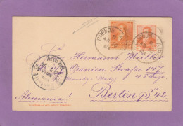 ENTIER POSTAL AVEC AFFRANCHISSEMENT COMPLEMENTAIRE DE BUENOS AIRES POUR BERLIN,1894. - Entiers Postaux