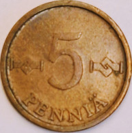 Finland - 5 Pennia 1974, KM# 45 (#3909) - Finnland