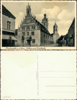 Ansichtskarte Fürstenwalde Straße, Geschäfte - Rathaus 1932  - Fuerstenwalde