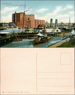 Ansichtskarte Mannheim Rheinhafen, Lager - Dampfer 1907  - Mannheim