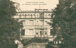 Saint Priest CPA 69 ? Isère 38 ? Le Château Façade Principale Carte Animée Sur Escalier (petit Pli) 1929 - Saint Priest