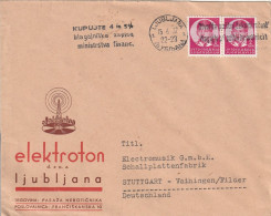 Yougoslavie Lettre Ljubljana Pour L'Allemagne 1937 - Lettres & Documents