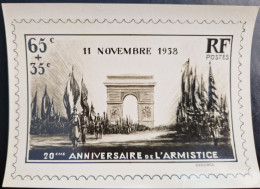 Epreuve Photo De La Maquette Originale De DEGORGE, Type Adopté : Armistice 11 Novembre, Arc De Triomphe (yv 403 1938) - Guerre Mondiale (Seconde)