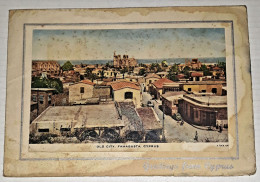 CYPRUS EX GREAT BRITAIN GB UK OCCUPATION RARE OLD GREETING POSTCARD OLD CITY FAMAGUSTA - Zypern