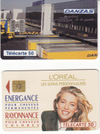 LOT De 2 Cartes 50 Unites "L'OREAL" 02/92  "DANZAS" 03/94 - Telefoonkaarten Voor Particulieren