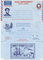 Aerogramme Ross Dependency James Clark Ross - Unused Stamps