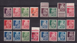 Algérie - 1942 - 1946 - Armoiries Des Villes - 2 Séries Complètes : 23 Timbres Neufs ** - Cote 17,25 Euros - Neufs