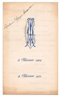 25 Ans  8 Fevrier 1906 - 8 Fevrier 1931  DEJEUNER DU 8 FEVRIER 1931  (1443) - Other & Unclassified