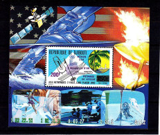 Olympics 1980 - Ski - SPACE - DJIBOUTI - S/S Purple Ovp MNH - Invierno 1980: Lake Placid