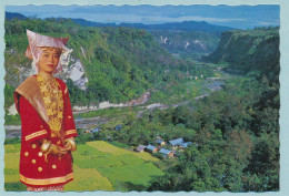 West Sumatra Minangkabau Girl In Traditional Costume And Sianok Valley As Background - Indonesia