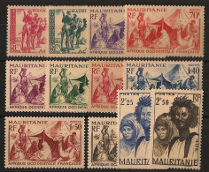 MAURITANIE - 1939-46 - N°YT. 105 à 115 - Série Complète Avec Le N°112A - Neuf Luxe ** / MNH / Postfrisch - Neufs