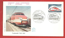 FDC TURBOTRAIN TGV OO1 1974 - 1970-1979