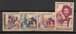 MAURITANIE - 1941 - N°YT. 119 à 122 - Secours National - Neuf Luxe ** / MNH / Postfrisch - Unused Stamps