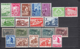 Bulgaria 1939 - Full Year MNH**, 21 W., Mi-Nr. 354/74 - Unused Stamps