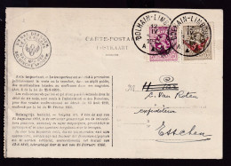 DDFF 829 -- Carte De Service SNCB TP S 8 Et 11 DOLHAIN LIMBOURG 1933 - Griffe De Gare DOLHAIN-GILEPPE Au Verso - Cartas & Documentos