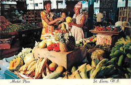 Antilles - Sainte Lucie - Saint Lucia - Market Place - Le Marché - Fruits Et Légumes - CPM - Voir Scans Recto-Verso - Santa Lucía