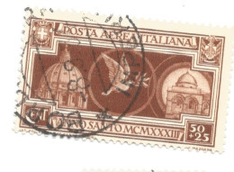 (REGNO D'ITALIA) 1933, ANNO SANTO - Serie Di 2 Francobolli Usati, Annulli Da Periziare - Poste Aérienne