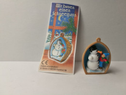 Kinder : 704644  Weihnachtsbaumschmuck 1997-98 - Wir Bauen Einen Schneemann + BPZ - Monoblocchi