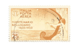 (REGNO D'ITALIA) 1933, MORTE DI VINCENZO BELLINI - Serie Di 5 Francobolli Usati, Annulli Da Periziare - Airmail