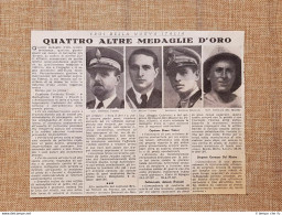 Medaglia Oro 1938 Umb. Visetti Bruno Vittori Antonio Brancati Germano Del Mastro - Otros & Sin Clasificación