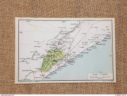 Carta O Cartina Del 1929 Merca Genàle Goluìn Gilìb Basso Scebeli Somalia T.C.I. - Carte Geographique