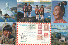 Greenland Photoletter Sent To Denmark Godthab 15-1-1973 - Covers & Documents