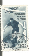 (REGNO D'ITALIA) 1934, CAMPIONATO MONDIALE DI CALCIO, 75c - 1 Francobollo Usato, Annullo Da Periziare - Poste Aérienne