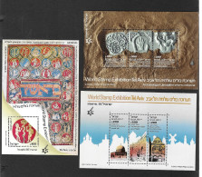 Israel 1985 MNH Israphil 85 Int;l Stamp Exh MS 956 (3 Sheets) - Ongebruikt (zonder Tabs)